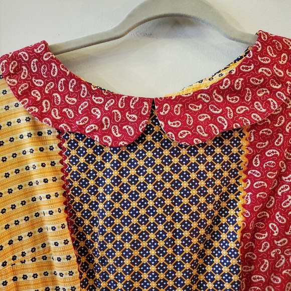 ✨️vintage✨️ Unbranded patchwork dress size M - Picture 3 of 7